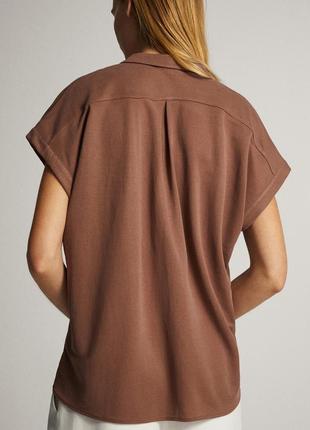 Massimo dutti m вільна широка оверсайз блуза-сорочка без рукавів футболка на ґудзиках3 фото