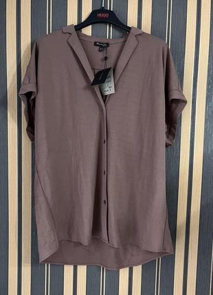 Massimo dutti m вільна широка оверсайз блуза-сорочка без рукавів футболка на ґудзиках5 фото