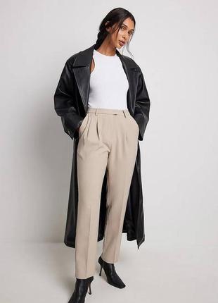Очень красивые классические брюки na-kd cropped high waist suit pants4 фото