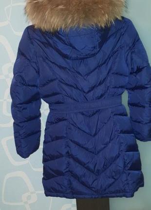 Пуховик женский, snowimage девчачье пальто зимнее с мехом и перчатками2 фото