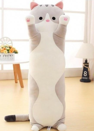 М'яка іграшка-подушка-обнімашка "кіт-батон" 47 см