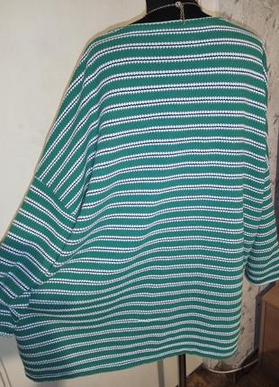 Трикотажная,фактурная блузка в полоску,большого размера,cecil2 фото