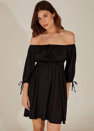 Красиве плаття на бретельках na-kd off shoulder mini dress1 фото