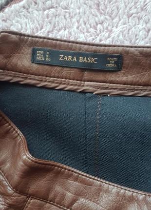 Юбка кожаная zara5 фото