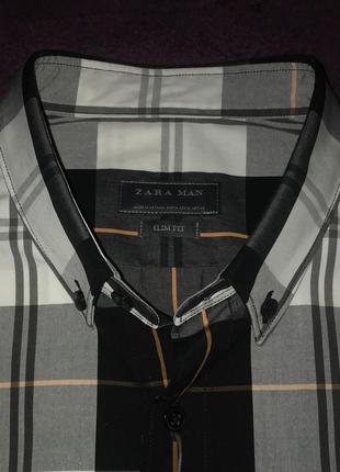 Сорочка в клітинку slim fit zara, m8 фото