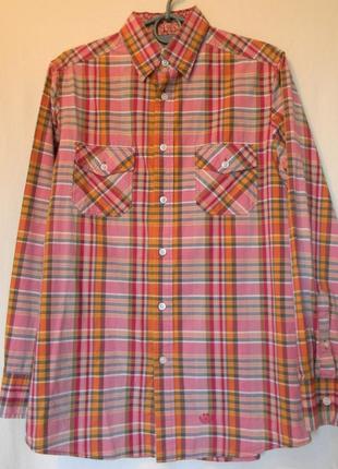 Чоловіча сорочка в клітку maddison р. s бавовна 100%
