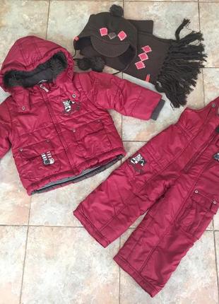 Зимний комплект куртка и штаны mariquita 86 92 98 р 2 3 года