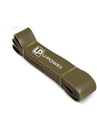 Еспандер-петля для фітнесу та кросфіту гумка для тренувань u-powex up_1065 level 5 (23-57 kg) олива va-33