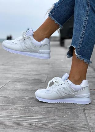 New balance 574 white, кросівки жіночі