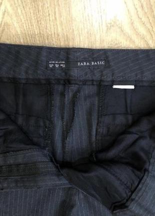 Класичні бренду штани zara, розмір xs, s, в смужку4 фото