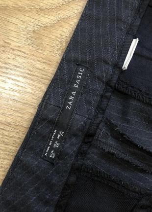 Класичні бренду штани zara, розмір xs, s, в смужку3 фото