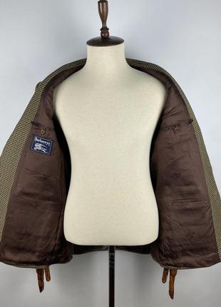 Новый винтажный шерстяной пиджак блейзер vintage burberrys soft wool pattern blazer6 фото