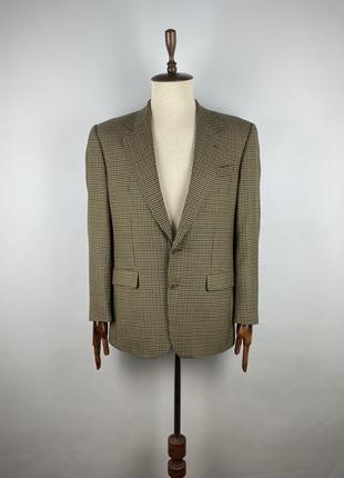 Новый винтажный шерстяной пиджак блейзер vintage burberrys soft wool pattern blazer1 фото