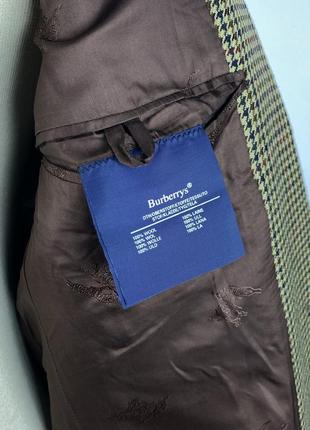 Новый винтажный шерстяной пиджак блейзер vintage burberrys soft wool pattern blazer8 фото