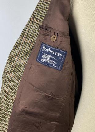 Новый винтажный шерстяной пиджак блейзер vintage burberrys soft wool pattern blazer10 фото