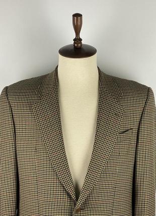 Новый винтажный шерстяной пиджак блейзер vintage burberrys soft wool pattern blazer2 фото