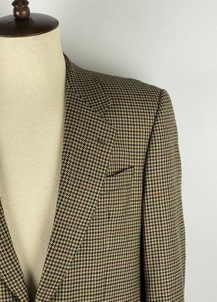 Новый винтажный шерстяной пиджак блейзер vintage burberrys soft wool pattern blazer4 фото