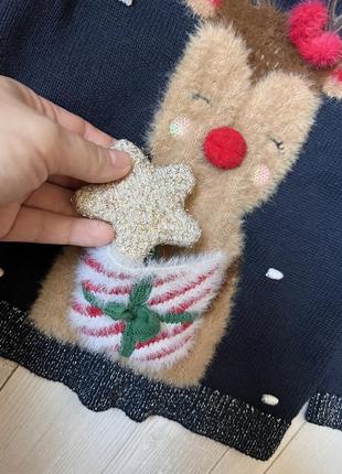 Рождественский свитер с оленем 2-3 года2 фото