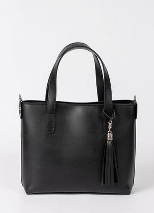Жіноча сумка чорна сумка тоут сумка класична сумка сумочка1 фото
