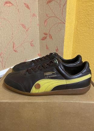 Puma suede brown yellow leather1 фото