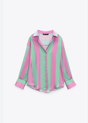 Блузка рубашка сатин zara