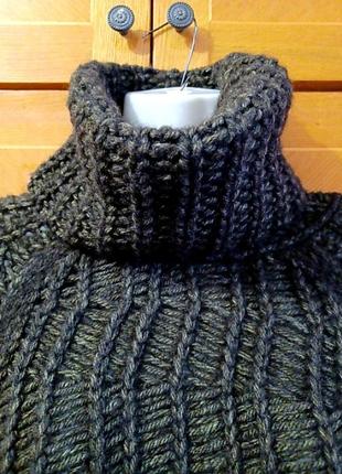 Брендовый теплый объемный свитер с альпакой и шерстью р.s от hugo boss9 фото