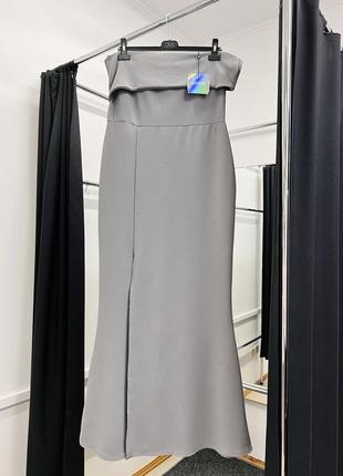 Идеальное длинное втягивающее вечернее платье на одно плечо с разрезом спереди missguided