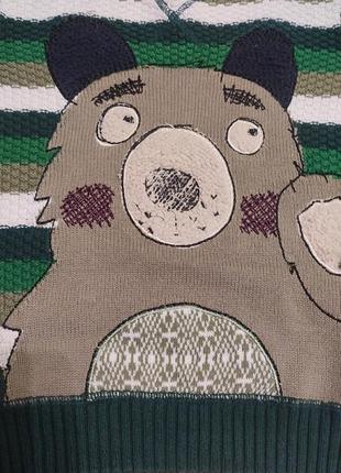 Продам теплый свитерик с медведем3 фото
