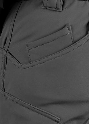 Тактичні чоловічі штани soft shell s.archon x9jrk black 3xl утеплені4 фото