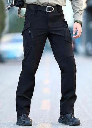 Тактичні чоловічі штани soft shell s.archon x9jrk black 3xl утеплені2 фото