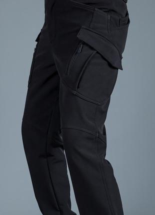 Тактичні чоловічі штани soft shell s.archon x9jrk black 3xl утеплені3 фото