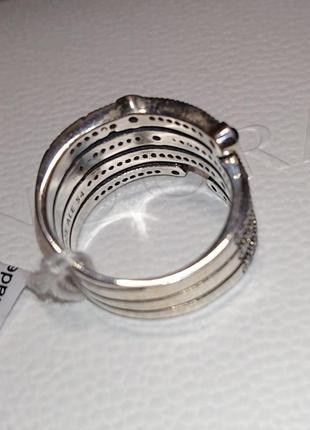 Кольцо мерцающий океан pаndora с камнями серебро 925 кольца7 фото