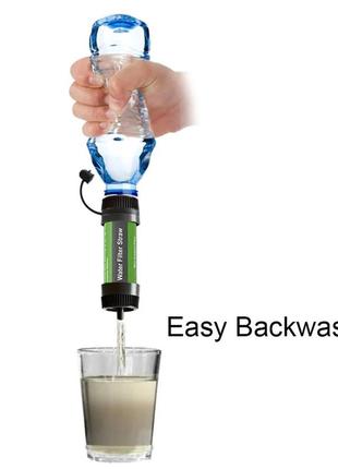 Портативный фильтр для очистки воды. water filter staraw 0.1 микрон голубой.4 фото