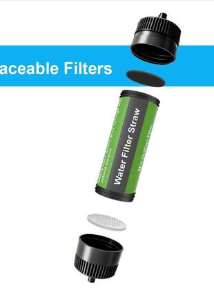 Портативный фильтр для очистки воды. water filter staraw 0.1 микрон голубой.5 фото