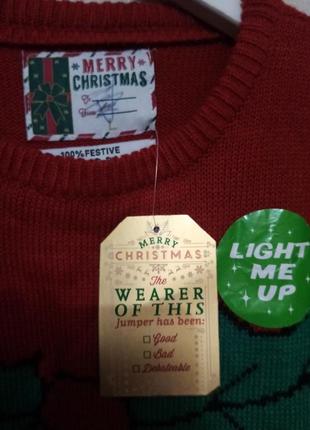 Рождественский-новодный свитерик с гирляндой, унисекс5 фото