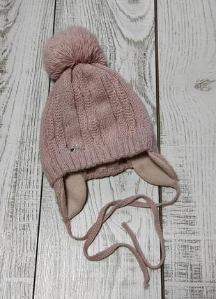 Шапка для дівчинки, шапочка зимова, шапка на флісі, тепла