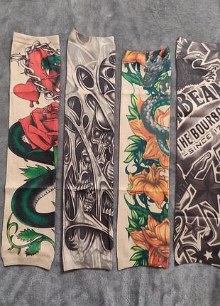 Накладные тату нарукавники из ткани
