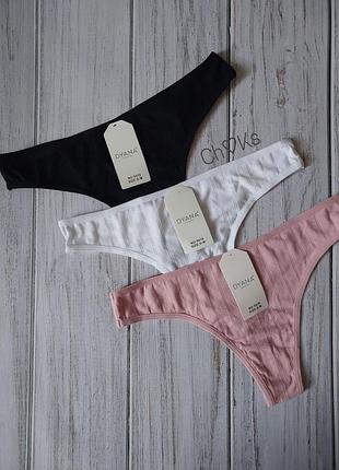 Труси жіночі, труси стрінги в рубчик крупний, dyana intimates, угорщина