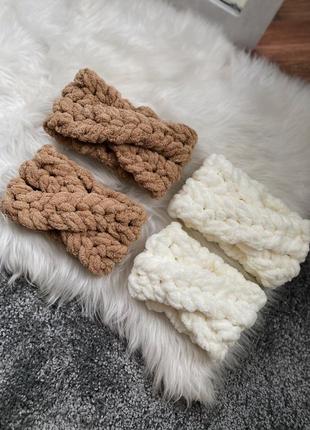 Вʼязана повʼязка на голову, ручна робота, handmade🤍