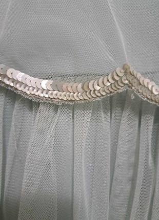 Нежное ментоловое нарядное платье на девочку рост 122 см (7-8лет) lipsy london8 фото