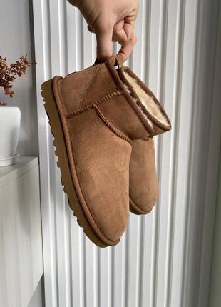 Угги уги угі уггі ugg ultra mini chestnut (premium)2 фото