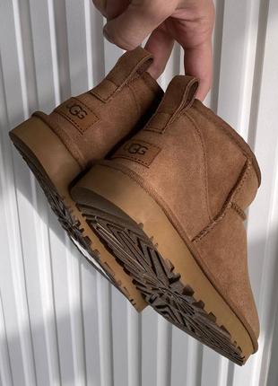 Угги уги угі уггі ugg ultra mini chestnut (premium)4 фото