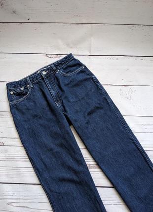 Темно синие прямые джинсы с разрезами от na-kd2 фото