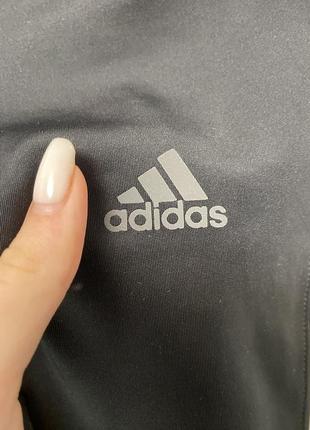 Спортивные женские бриджи капри леггинсы женккие лосины для бега adidas3 фото