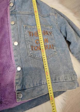 Тепла джинсова куртка4 фото