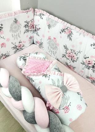 Красивая постель с рюшами для девочки5 фото