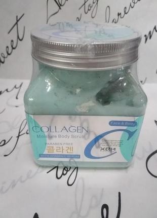 Скраб для лица и тела с коллагеном xqm collagen 350 мл2 фото