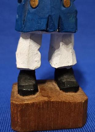 Винтажная деревянная резная статуэтка 70х годов прошлого века капитан с трубкой