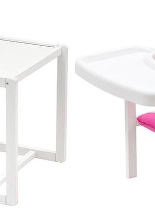 Стульчик-трансформер babyroom пони-240 белый розовый / белый