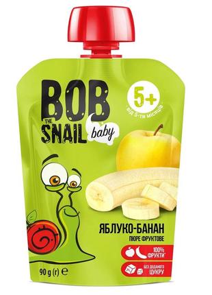 Фруктовое пюре bob snail яблоко-банан, от 5 месяцев, 90 г